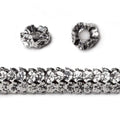 8mm Floral Edge Spacers with 3mm Large Hole 8 inch 62 Beads
