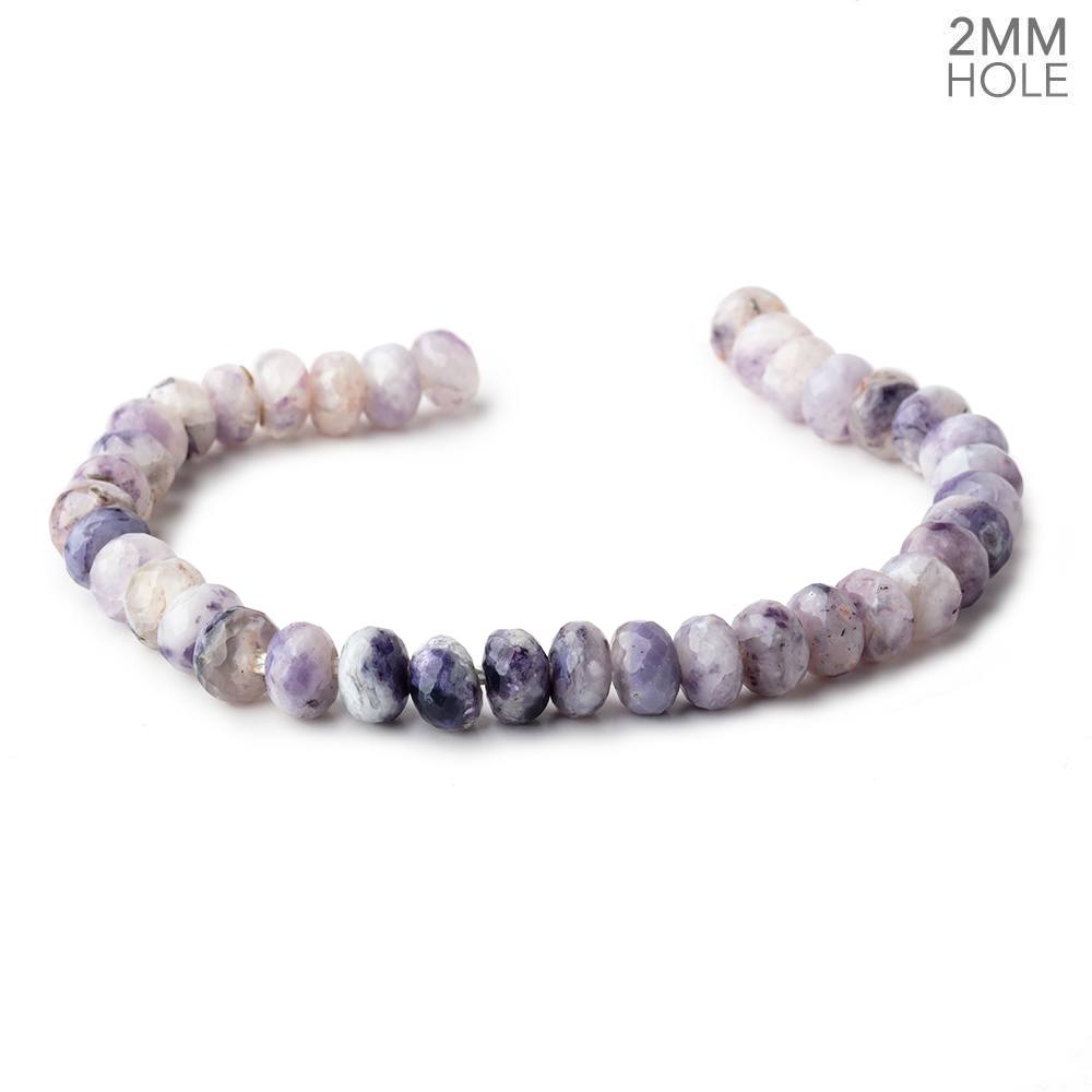8mm Morado Purple Opal 2mm Large Hole Faceted Rondelles 8 inch 36 Beads
