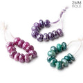 8mm Mystic Moonstone 2mm Large Hole Faceted Rondelle Beads Set 3 Strands