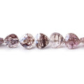 8mm Mystic Moss Amethyst Faceted Heart Beads 8 inch 27 pieces