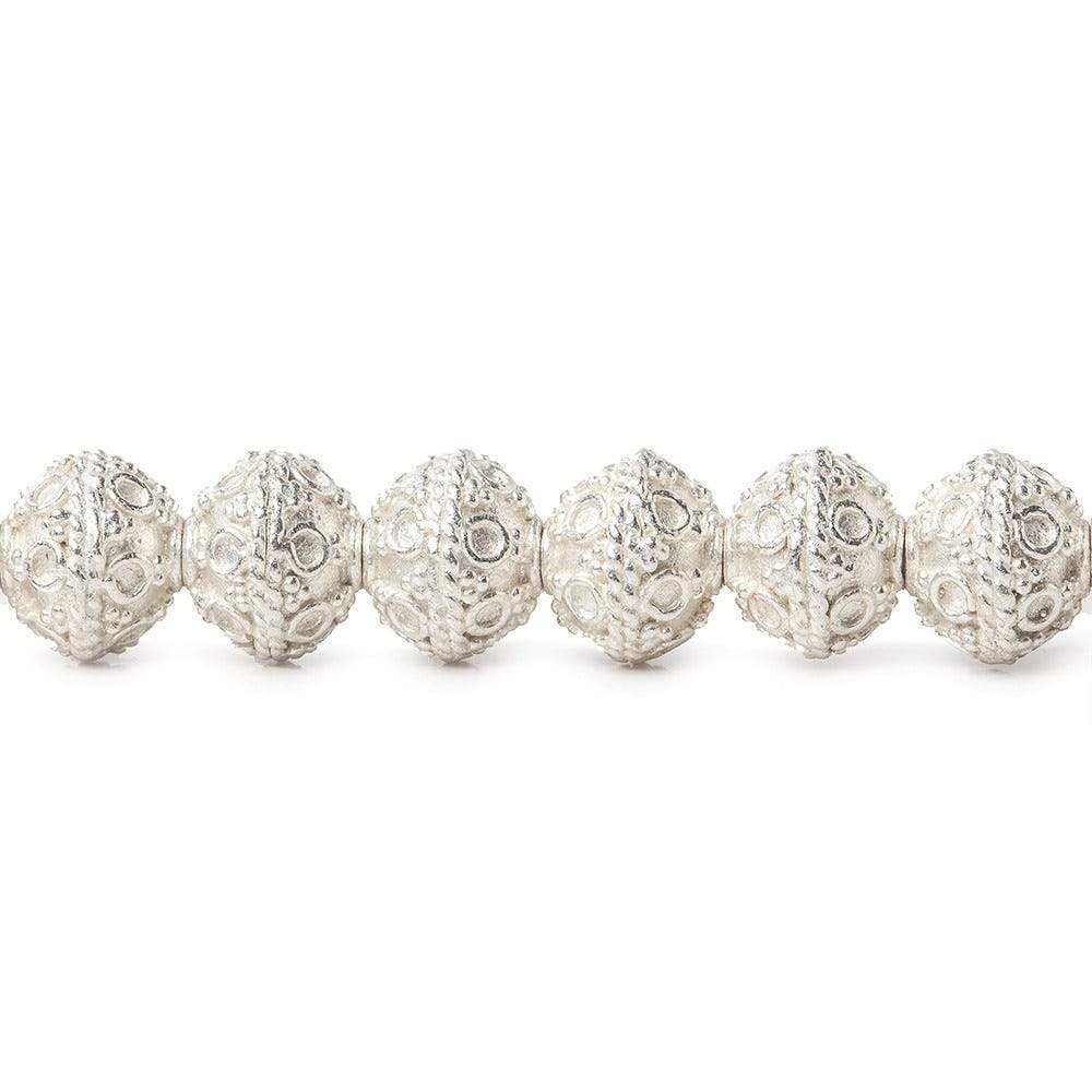 8mm Sterling Silver Plated Copper Bead Roval Persian Circle 8 inch 29 pcs