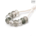 8mm Tourmalinated Quartz 2mm Large Hole Plain Rondelle Set of 10