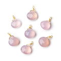 8mm Vermeil Wire Wrapped Lilac Pink Chalcedony Faceted Heart 1 Focal Pendant
