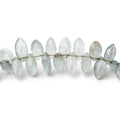 8x4-10x5mm Moss Aquamarine Faceted Marquise Beads 8 inch 74 pieces