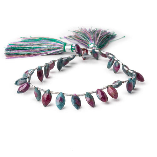 8x4-10x5mm Ruby in Zoisite Faceted Marquise Beads 8 inch 30 pieces