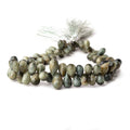 8x5-13x8mm Green Cat's Eye Quartz Faceted Tear Drops 9 inch 76 Beads