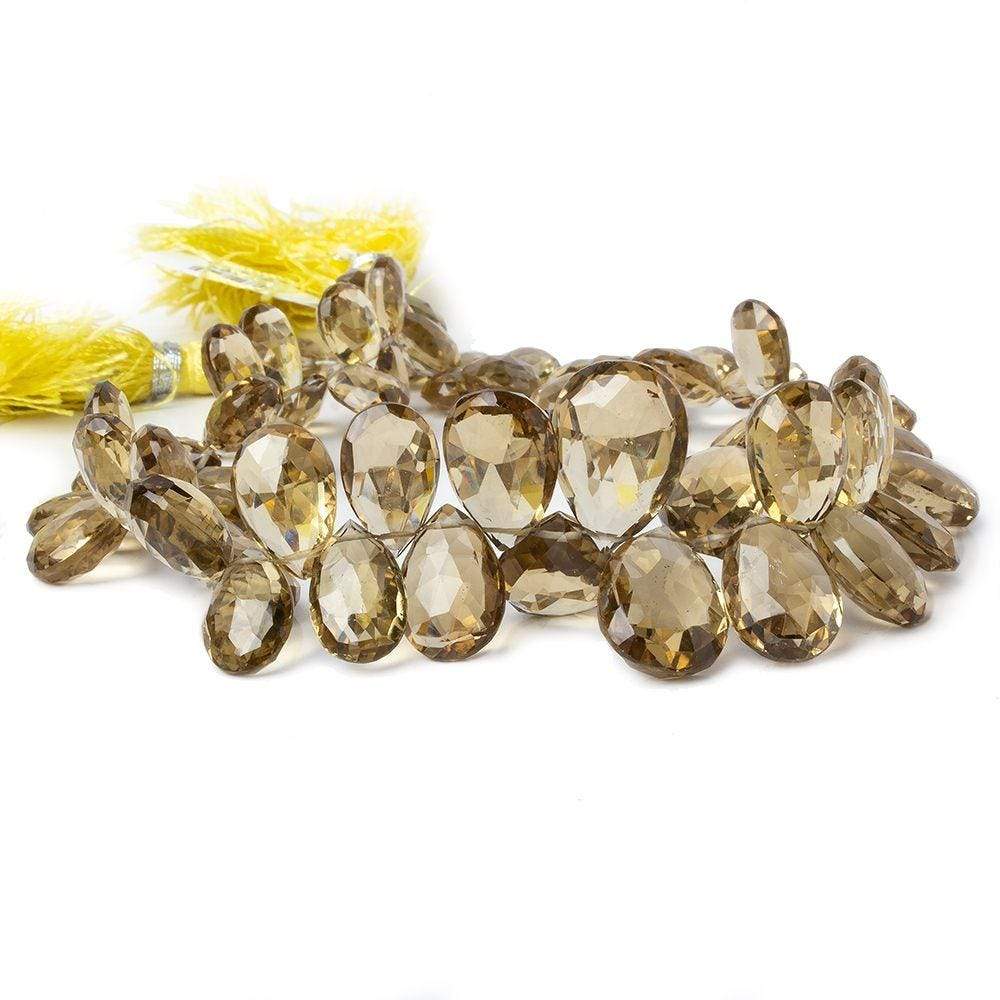 8x5-17x12mm Lemon Quartz Faceted Pear Beads 10 inch 66 pcs