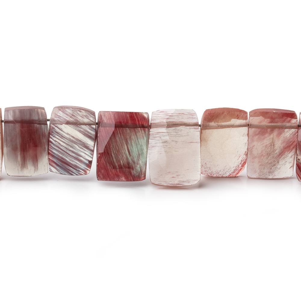 8x6-10x7mm Andesine Top Drilled Faceted Rectangle Beads 8 inch 28 pieces
