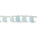 8x6-10x8mm Sky Blue Drusy Agate Pear Beads 8 inch 20 pieces
