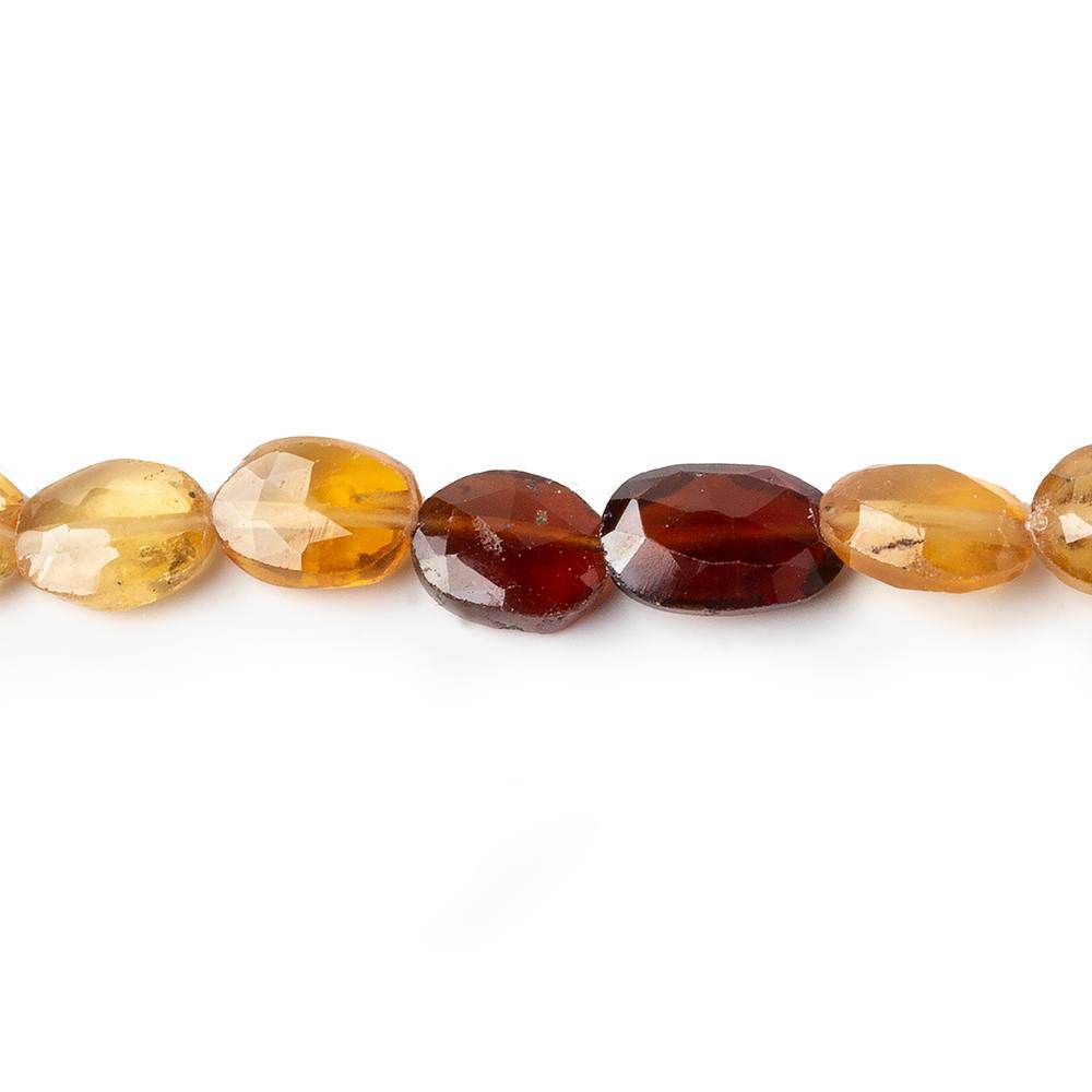 8x6mm Shaded Hessonite Garnet Straight Drill Faceted Ovals 12.75 inch 40 pcs