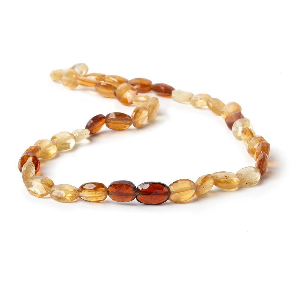 8x6mm Shaded Hessonite Garnet Straight Drill Faceted Ovals 12.75 inch 40 pcs