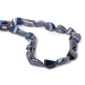 8x7-14x5mm Iolite Half Moon Barrel Faceted Beads 8.5 inch 22 pieces A