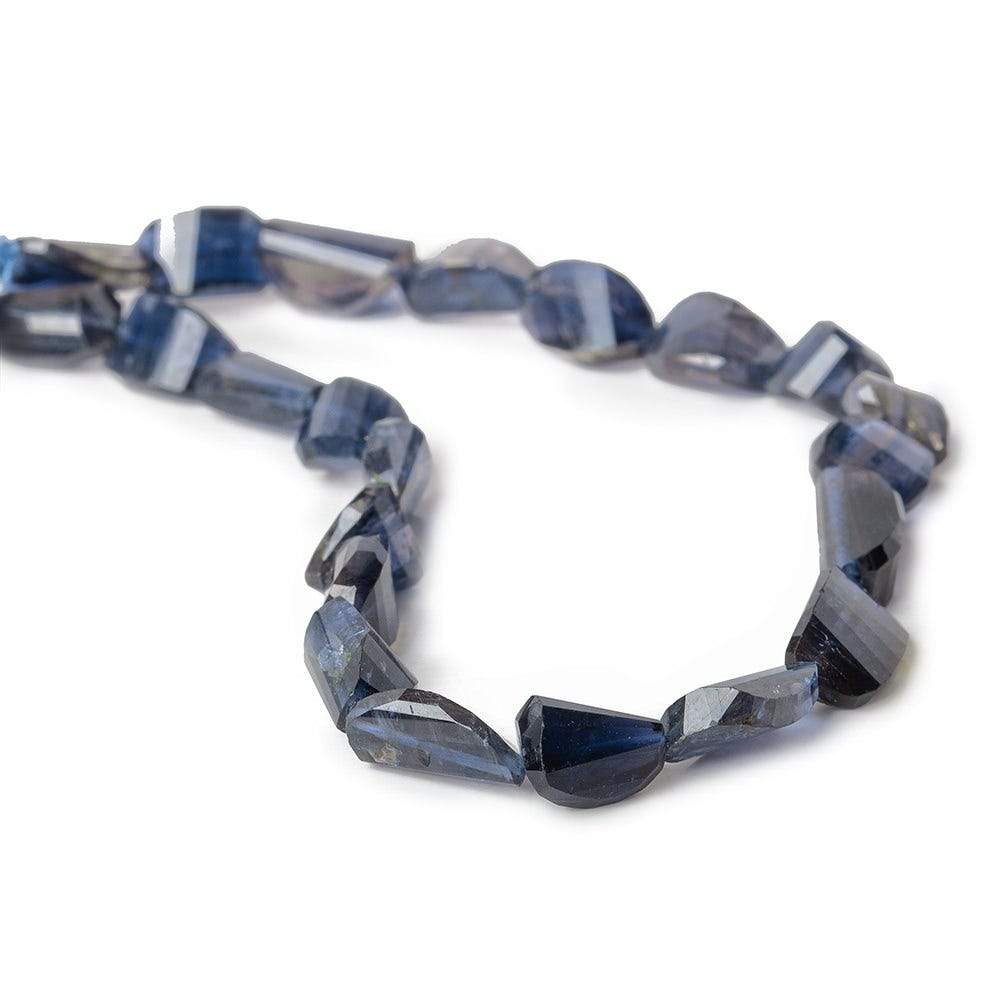 8x7-14x5mm Iolite Half Moon Barrel Faceted Beads 8.5 inch 22 pieces A