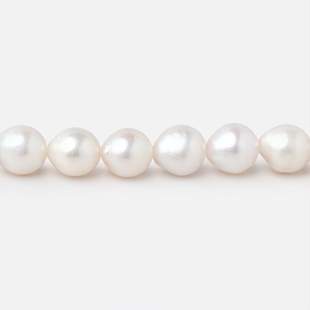 8x7-9x8mm Off White Petite Ultra Baroque Freshwater Pearls 15.5 inch 46 Beads AA