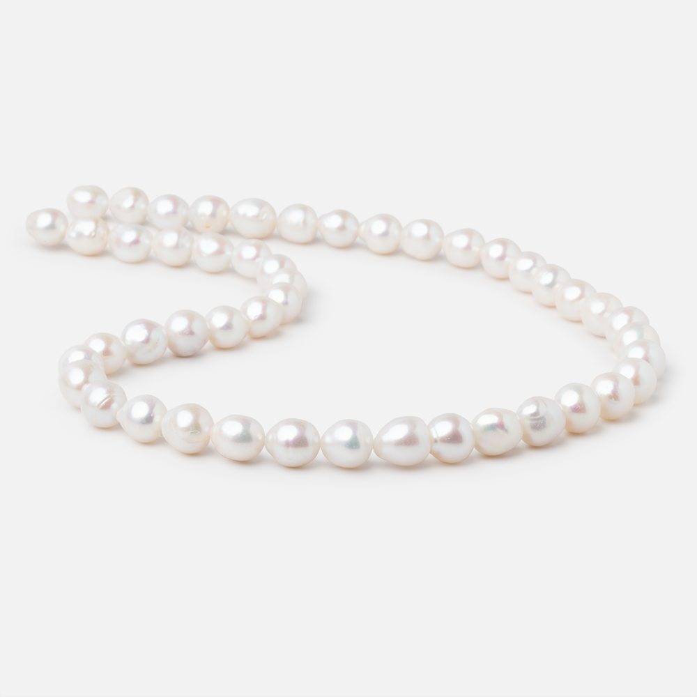 8x7-9x8mm Off White Petite Ultra Baroque Freshwater Pearls 15.5 inch 46 Beads AA