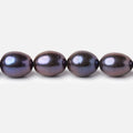 8x7.5-9x8mm Peacock Oval Freshwater Pearls 15.5 inch 40 Beads