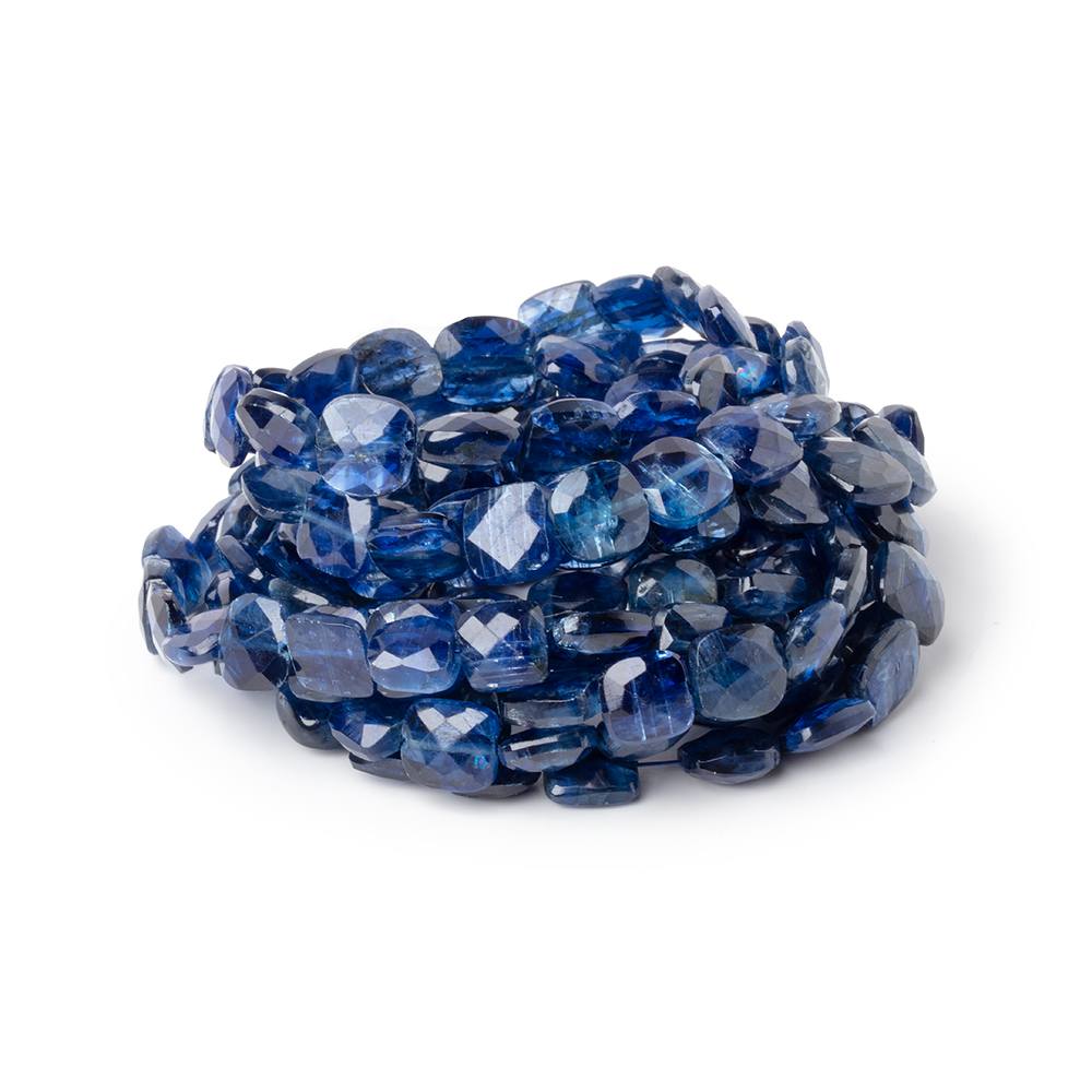 8x7.5mm Kyanite Faceted Pillow Beads 16 inch 53 pieces AA