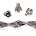 8x7x4mm Antiqued Sterling Silver Plated Copper Cone *DISCONTINUED*