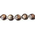 8x8mm Golden Sheen Chocolate Sapphire faceted hearts 15.5 inch 42 beads AA