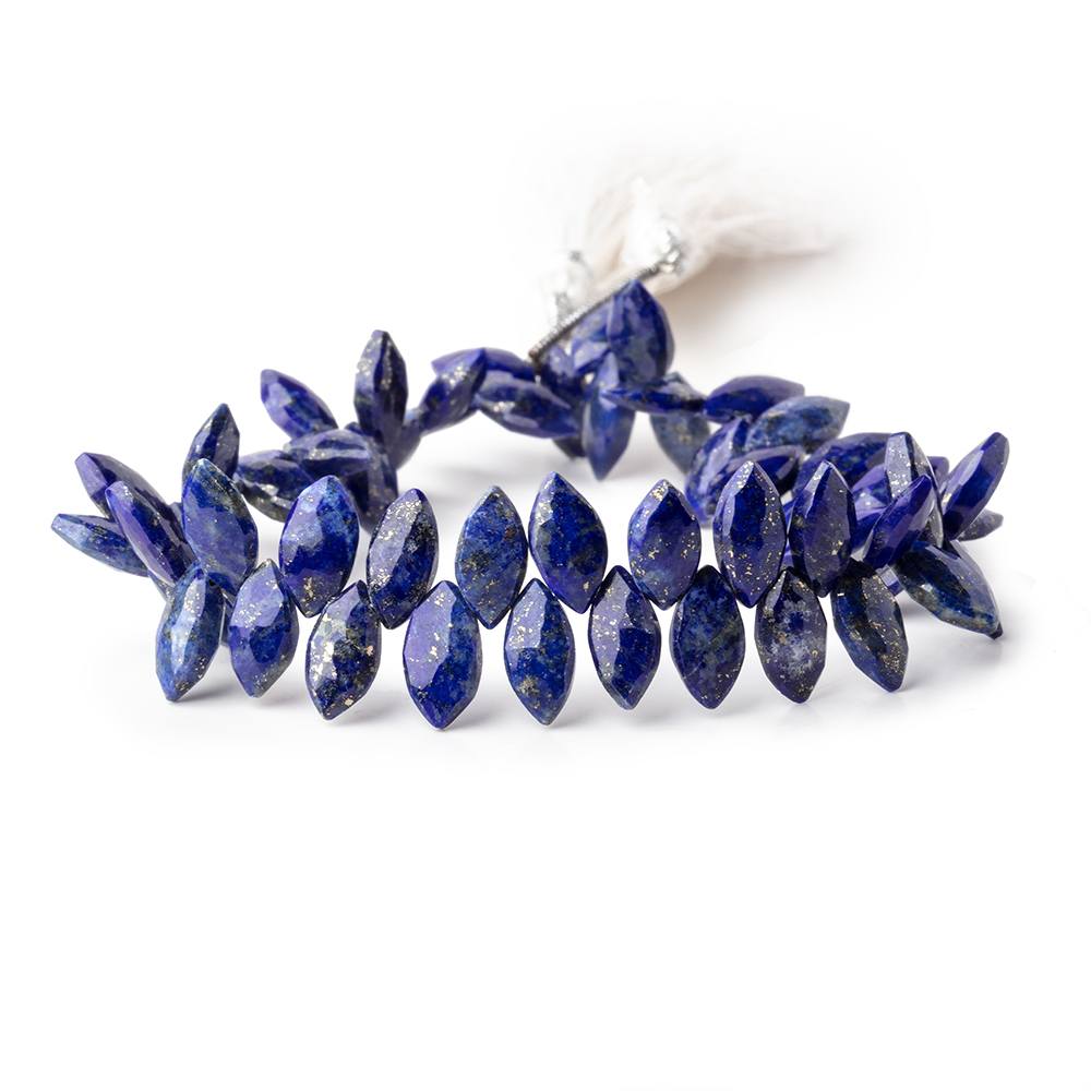 9-10mm Lapis Lazuli Faceted Marquise Beads 7 inch 56 pieces