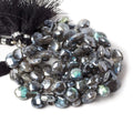 9-11mm Mystic Labradorite Faceted Heart Beads 8 inch 35 pieces