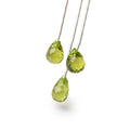 9-11mm Peridot Faceted Tear Drop Focals Set of 3 Beads