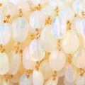 9-12mm Ethiopian Opal Plain Nuggets on Vermeil Chain