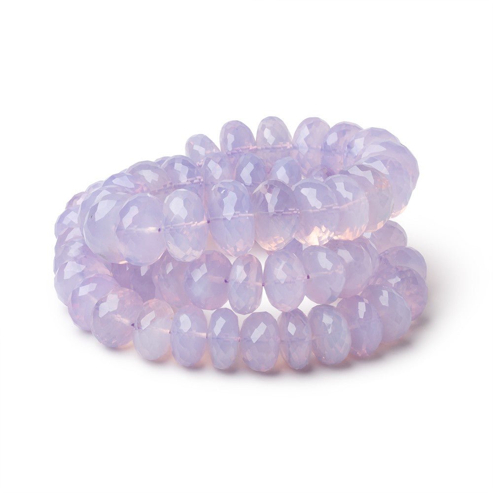 9-13.5mm Lavender Quartz Faceted Rondelle Beads 17 inch 67 pieces AAA