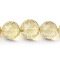 9-13mm Lemon Quartz Faceted Round Beads 16 inch 40 pieces AA