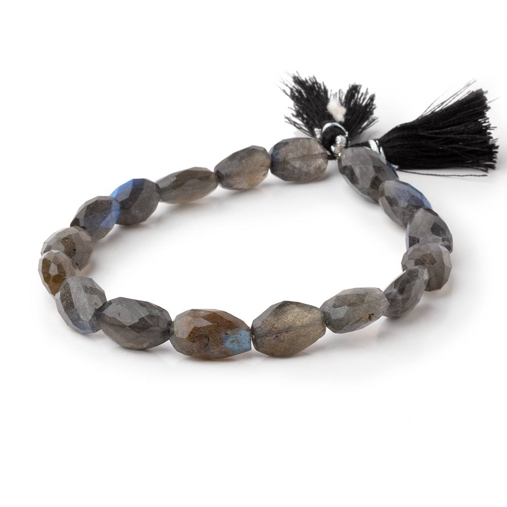 9-15mm Labradorite Straight Drill Faceted Nuggets 8 inch 17 Beads AA