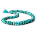 9-16mm Sleeping Beauty Turquoise Faceted Rondelle Beads 20 inch 70 pieces AAA