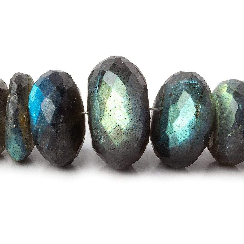 9-20mm Labradorite Faceted Rondelle Beads 14 inches 50 pieces