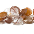 9-20mm Rutilated Quartz Beads Heart Briolette 15 inch 80 pieces