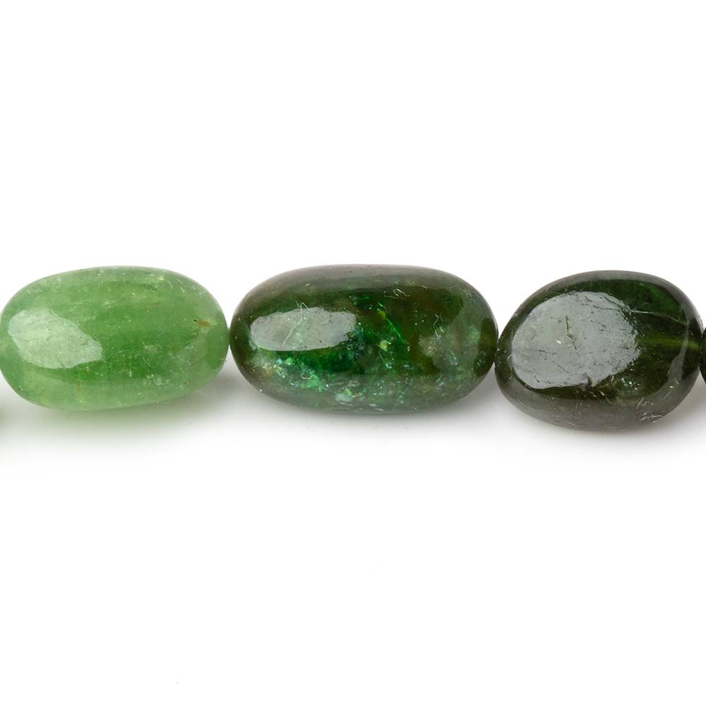 9.5-16mm Chrome Tourmaline Plain Nugget Beads 16 inch 33 pieces