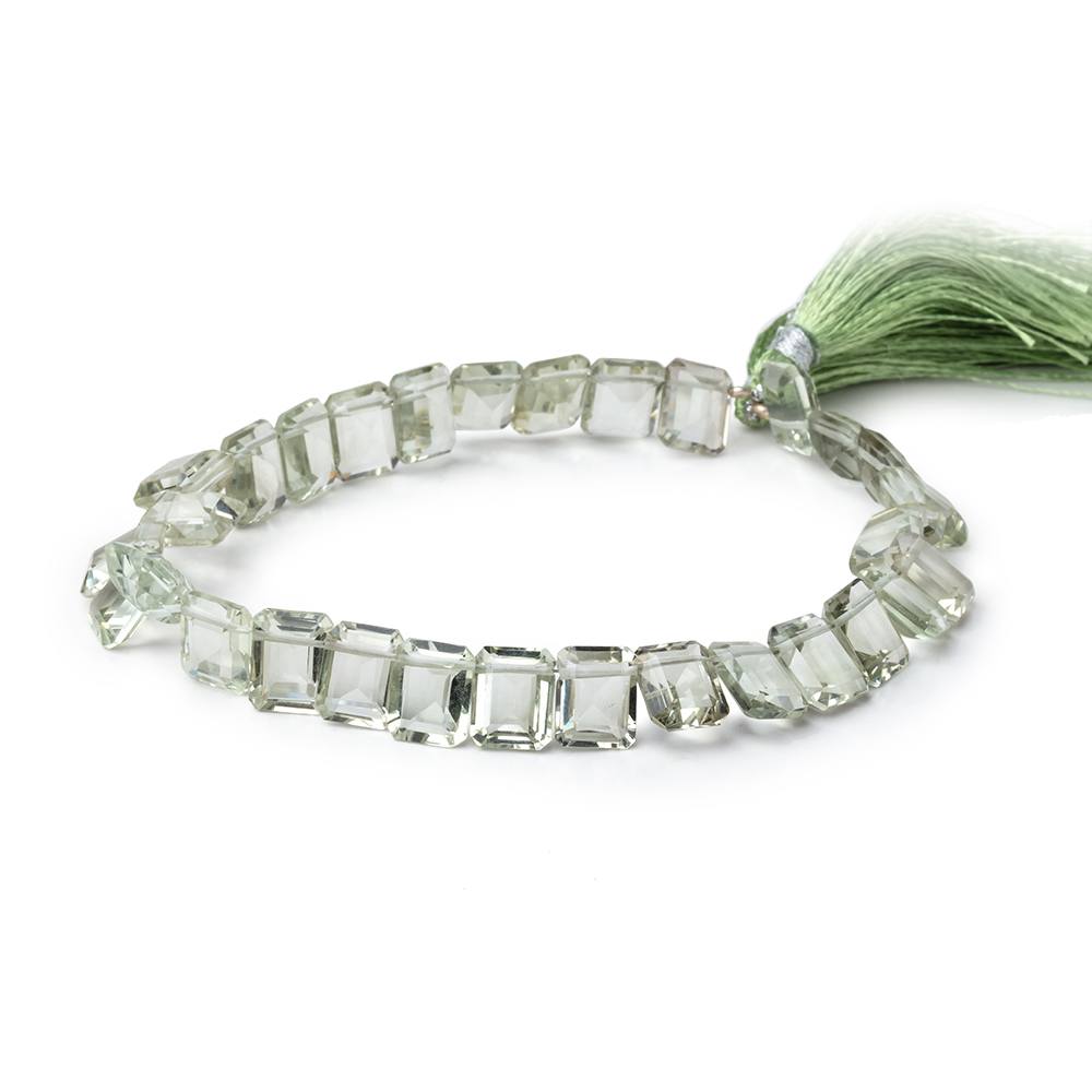 9.5x8mm Prasiolite Emerald Cut Rectangles 9 inch 30 Beads AA