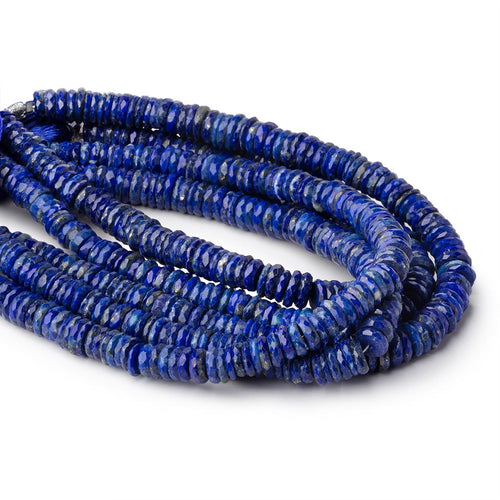 6-7mm Lapis Lazuli Faceted Heishi Beads 8 inch 98 pieces