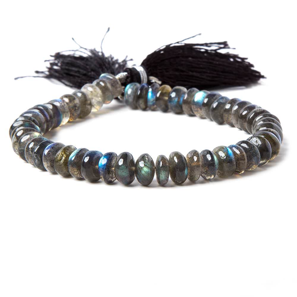 9mm Labradorite Beads Plain Rondelle Beads 8 inch 55 pieces