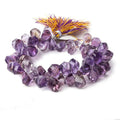 9x6-13x8mm Ametrine Faceted Twist Beads 8 inch 65 pieces AAA