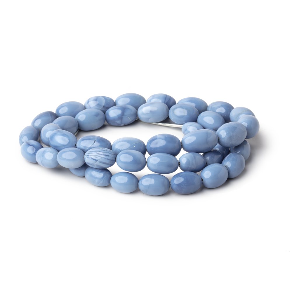 9x6-13x8mm Owyhee Blue Opal Plain Olive Beads 20 inch 44 pieces AA