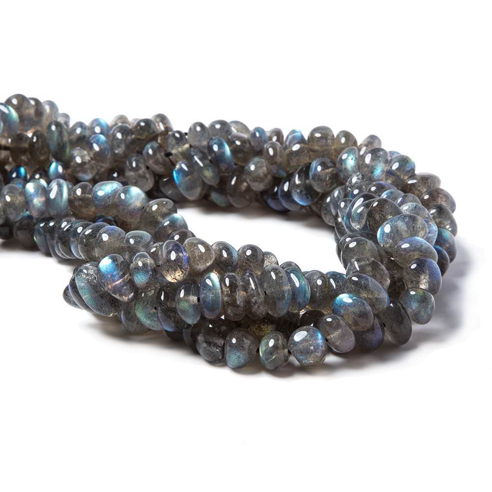 9x6-16x6mm Labradorite Side Drilled Plain Nugget Beads 16 inch 71 pieces