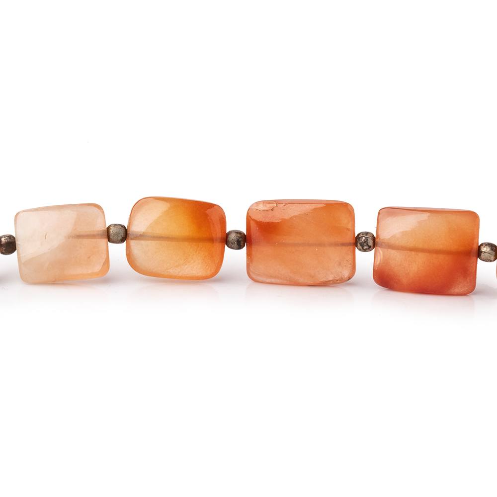 9x7-11x9mm Tangerine Quartz Plain Rectangle Beads 8 inch 14 pieces
