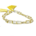 9x7-12x7mm Lemon Quartz Faceted Rectangle Beads 7.5 inches 19 beads
