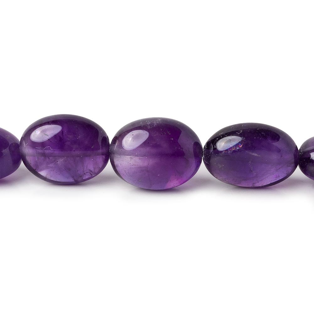 9x7-12x9mm Amethyst HydroQuartz plain ovals 8 inch 17 pieces