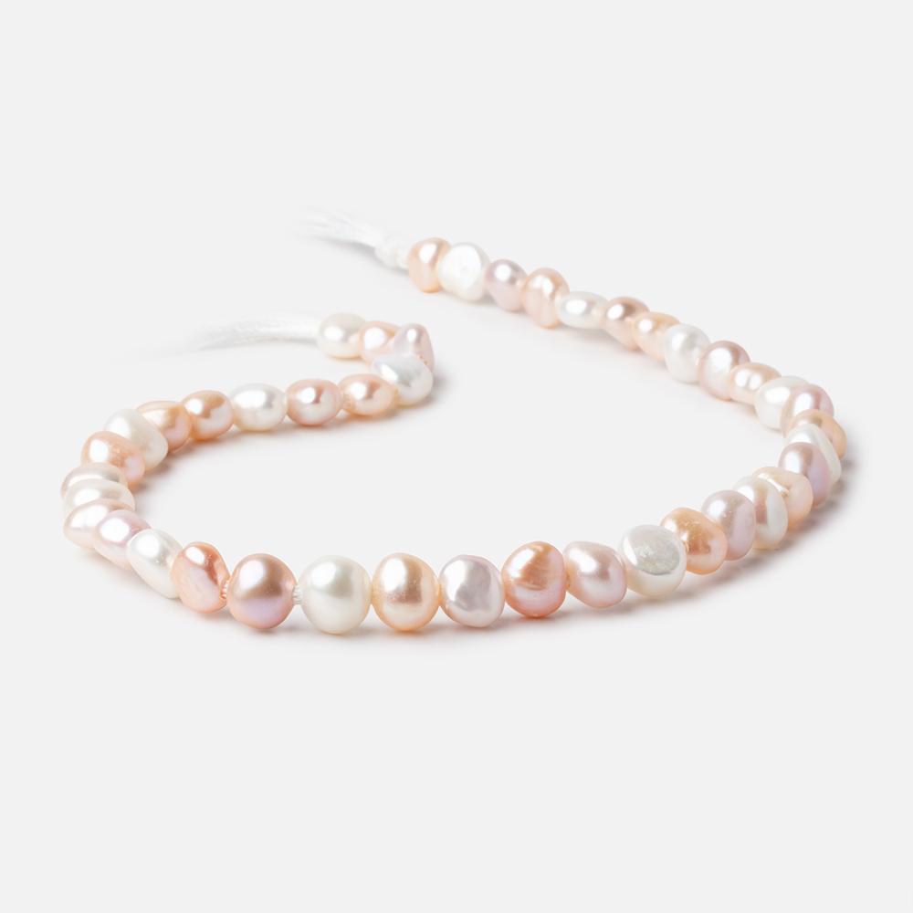 9-11mm Tri-Color Baroque Large Hole Baroque Pearls Set of 10