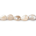 9x8-13x8mm Mystic Peach Moonstone faceted pears 14 inch 29 beads