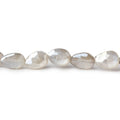 9x8-13x8mm Mystic Platinum Grey Moonstone faceted pears 14 inch 29 beads