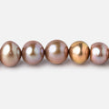 9x8mm Champagne Off Round Freshwater Pearls 16 inch 47 Beads