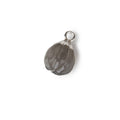 9x8mm Silver Leafed Platinum Grey Moonstone Carved Melon focal bead Pendant sold as 1 piece