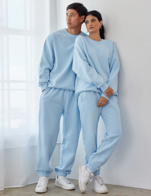Basics Dream Blue Unisex Rundhalsshirt