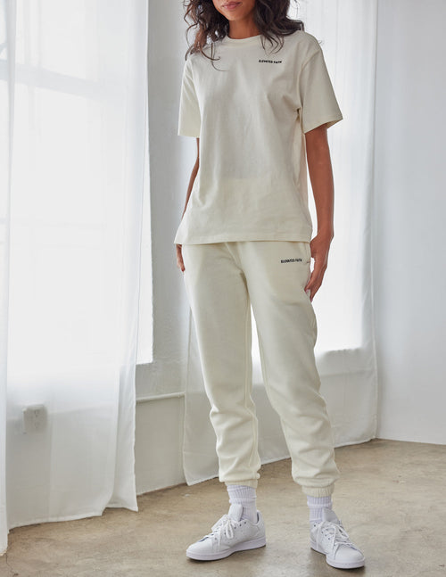 Basics White Sand Unisex Jogginghose